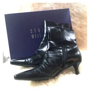Stuart Weitzman black booties size 6 1/2